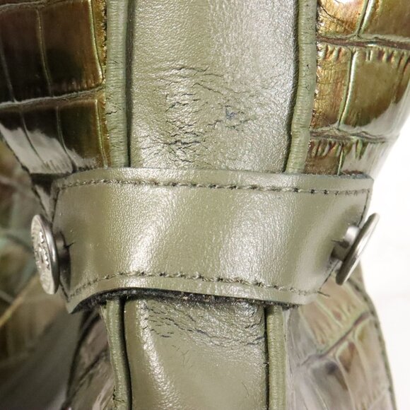 DC Shoes Women's 7 Filter Green Crocodile Military Pirate Tall Boots RARE 2008 - Picture 7 of 11